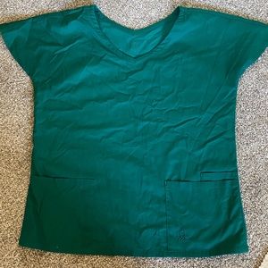 Hunter Green Jaanuu Scrub Top Small